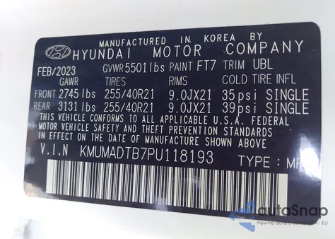 2023 Genesis Gv70 2.5T Awd from USA, damaged, VIN KMUMADTB7PU118193